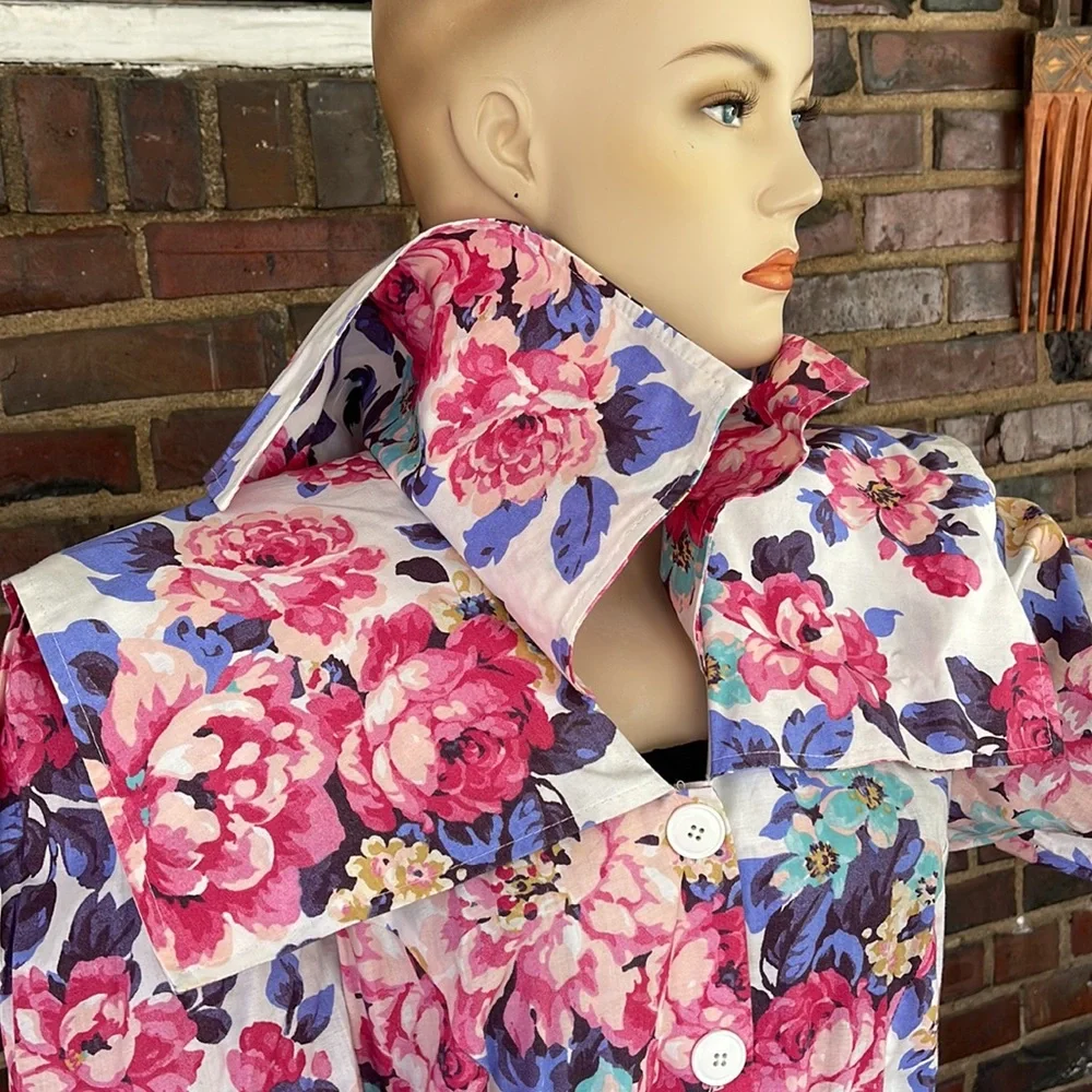 Vintage Cottagecore Floral Button Front Dress